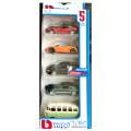 Audi R8, Bugatti Veyron, Corvette C7, 1967 Mustang Volkswagen Samba Van 1:64 Scale Diecast Metal Car - Pack of 5. 
