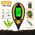 PH Soil Tester for Garden Soil 4 in 1 Multi-Function with LCD Display Moisture Meter Soil Test Kit for Lawn Outdoor Indoor Potted Plant. 