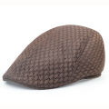 Mesh Hat Men Newsboy Flat Cap Simple Plain Color Mesh Cap Breathable Summer Hunting Driver Golf Beret Mesh Hat. 