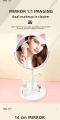 Cute Cat Ear Makeup Mirror With Jewelry Rack Holder 360° Rotation Table Countertop Base Use for Bathroom Desk Cosmetic Mirrors. 