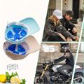 Blue PVC Gel Ice Pack - Adjustable Cooling Pad for Helmets & Hats | Reusable Cold Compress Travel Portable Outdoor Accessory. 