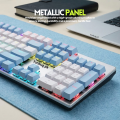 【Original HP Blue Switch Mechanical Gaming Keyboard】 Wired USB Keyboard with RGB & Blue LED Backlight ~ 104-Key Anti-Ghosting, 20 Lighting Modes for PC Gaming, Typing, PUBG, Laptop ~ By FunBug. 