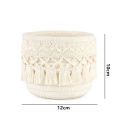 LMETJMA Macrame Makeup Organizer Boho Wicker Pencil Holder Makeup Brush Holder Organizer Comb Brushes Mini Storage Basket.