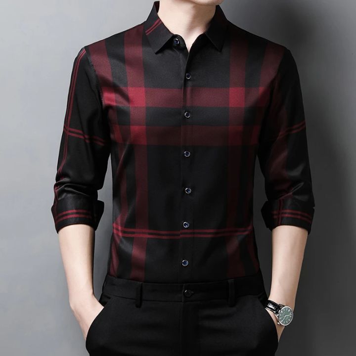 New%20Men's%20Casual%20Printed%20Long%20Sleeved%20Lapel%20Shirt%20for%20Spring%20and%20Autumn%20Fashion%20Comfortable%20Wrinkle%20Free%20Top%20Without%20Ironing%20-%20Image%204
