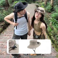 Unisex Sun Hat for Outdoor Fishing Hiking Hunting UV Protection Breathable Foldable Adjustable Chin Strap Wide Brim Boonie Hat.