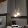Copper Indoor LED Pendant Lamps with 7w G9 Light Bulb for Bedroom LED Chandelier Lights Fixtures Hanging Lighting for Corridor. 