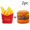 French Fries+Hamburger Combo Pet Plush Toy. 