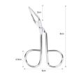 Eyebrow Tweezer Scissor Handle Flat Straight Tip Hair Plucker Stainless Steel Brow Tweezer. 