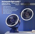 Camping Fan Rechargeable Desktop Portable Air Circulator Wireless Ceiling Electric Fan With LED Light Clip-on Home Fan. 