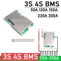 3S 4S BMS 12V 50A 120A 150A 230A 300A 18650 Li-ion LifePo4 Lithium Battery Protection Board W Balance car start RV Inverter. 