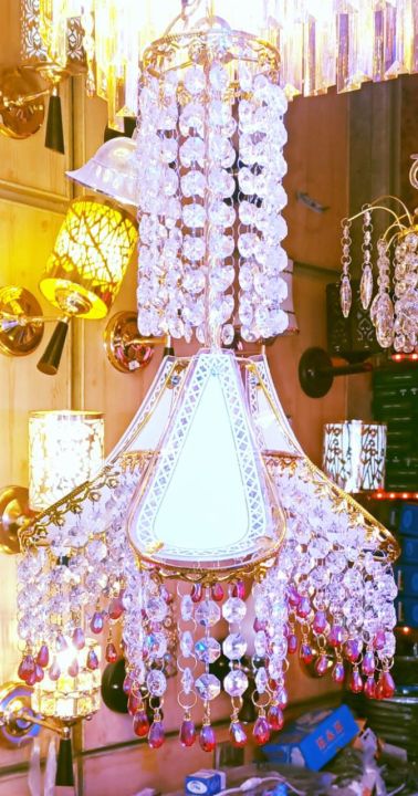 New Imported Fancy Crystal Fanoos For Ceiling
