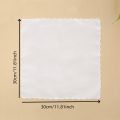 30cm Old-Fashioned Thick Cotton Handkerchief, Unisex Pure White Handkerchief, Outdoor Napkin Pad, Embroidered Printed Handkerchief.