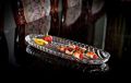 Glass Serving Dish for Kabab, Transparent Snack Serving Tray, Glassware Serving Tray. 