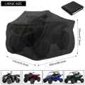 Quad Bike ATV Cover Universal 210D Oxford Waterproof Motorcycle Vehicle Scooter Kart Motorbike Resistant Dust UV Protector Black.