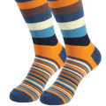 5 Pairs Spring Autumn New Large Classic Color Middle Tube Men's Socks Thick and Stripe Style Small and Unique Men's Long Socks. 