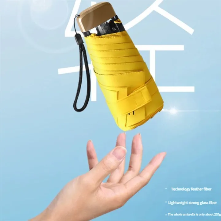 Ultra%20Light%20Small%20Mini%20Women%20Five%20Fold%20Umbrella%20Sun%20Proof%20Sun%20Proof%20Anti%20UV%20Sun%20Rain%20Dual%20Use%20Umbrella%20Thick%20Black%20Glue%20Pocket%20S%20-%20Image%202