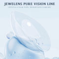 JEWELENS Clear Contact Lenses Natural Transparent Prescription Soft Eye Contacts with Degree for Myopia Vision Correction.