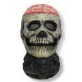 Halloween Ghost Face Full Mask, 3D Printed Stretchable Mesh, Comically Horrifying Cosplay Party Skull Headdress.. 