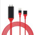 HDMI 3in1hdmi cable, mobile to TV cable, mobile phone HDTV foriphone/android/ Type-C phone to HDTV AV USB cable A32. 