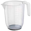 BEHÖVA Measuring jug, transparent/grey 1l. 