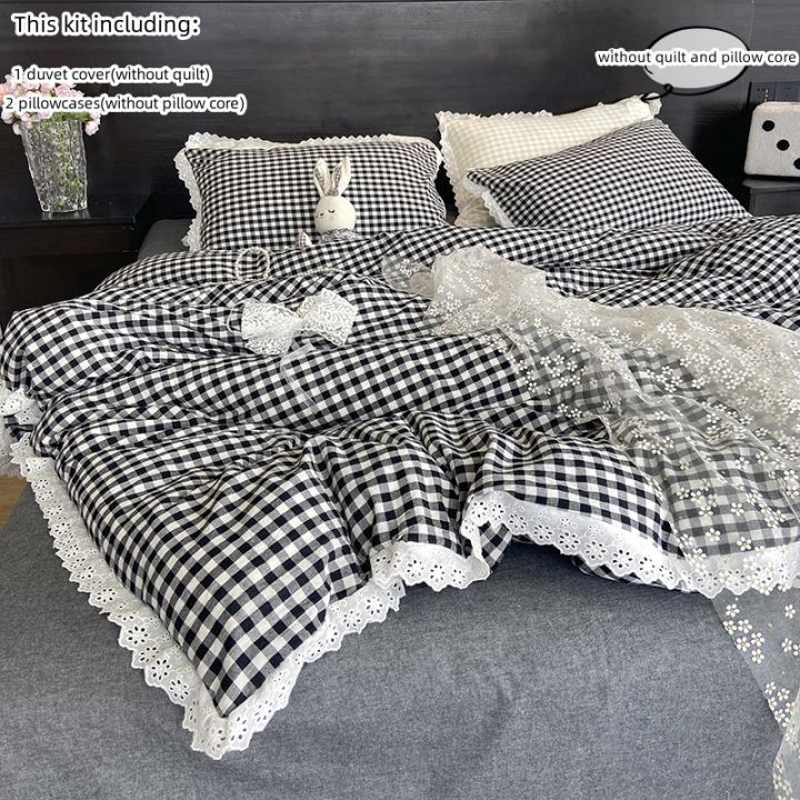 3pcs%20Black%20white%20plaid%20Duvet%20cover%20set%20(1*Duvet%20Cover%20+%202*Pillowcase,%20Without%20Core),%20lace%20Bedding%20Set,%20Soft%20Comfortable%20-%20Image%207