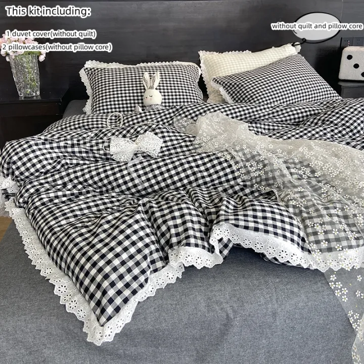 3pcs%20Black%20white%20plaid%20Duvet%20cover%20set%20(1*Duvet%20Cover%20+%202*Pillowcase,%20Without%20Core),%20lace%20Bedding%20Set,%20Soft%20Comfortable%20-%20Image%207