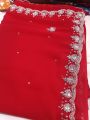 Party wear chiffon saree. 