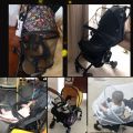 Mosquito Net Full Cover for Baby Car seat Cover Cradles Stroller Mosquito Netting Stretchable Netting Dual-Use Zipper Mesh. 