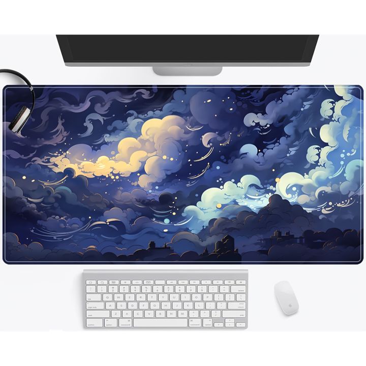 Extra Large Keyboard Desk Mat textured cloth surface non slip base for ...