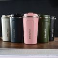 Temperature Display Indicator Sipper 380ML Vacuum Insulated Stainless Steel Tea Coffee Mug Thermos Flask Travel Mug - Tumbler with Flip Lid Mesh Filter Hot and Cold for 3 Hours (Multicolor). 