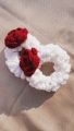 crochet rose gajra(1 piece),artificial gajray, gajray for weddings,gift for girls, birthday gifts, anniversary gifts ,floral gajras. 