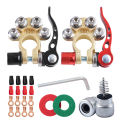 2Pcs 12V 24V Automotive Car Top Post Battery Terminals Wire Cable Clamp Quick Release Terminal Connectors Positive & Negative. 
