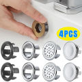 4Pcs Kitchen Bathroom Basin Circular Overflow Drain Cover Decoration Bathtub Sink Hole Overflow Hollow Washbasin Overflow.