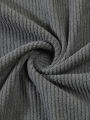 Cross border European and American men's corduroy half zipper casual sports long sleeved shirt. 