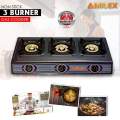 Triple Burner Gas Cooker 3 Burner Stove. 