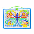 296pcs Mushroom Nail 3D Puzzle Blocks Kids Montessori Games Color Cognition Intellectual Educational Toys for Children Gifts. 
