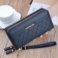 Simple Pu Leather Wallet for Women Tassel Coin Purse Card Holder Designer Women's Wallet Double Zipper Female Clutch Money Bags. 