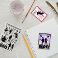 1Sheet Dance Rock Silhouette Ballet Dance Clear Stamps for Cards Making Singing and Dancing Clear Stamp Seals Transparent Stamps. 