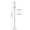 4Pcs Reusable Straws Glass Straws Heart Design with 1 Cleaning Brush for Smoothies Milkshakes Juices ,Valentine's Day . 