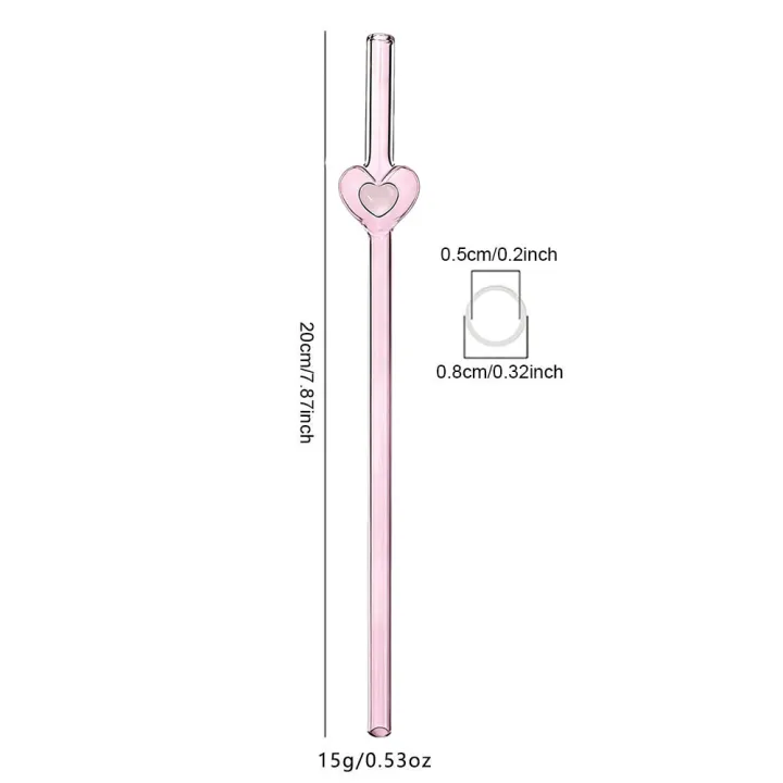 4Pcs%20Reusable%20Straws%20Glass%20Straws%20Heart%20Design%20with%201%20Cleaning%20Brush%20for%20Smoothies%20Milkshakes%20Juices%20,Valentine's%20Day%20%20-%20Image%203