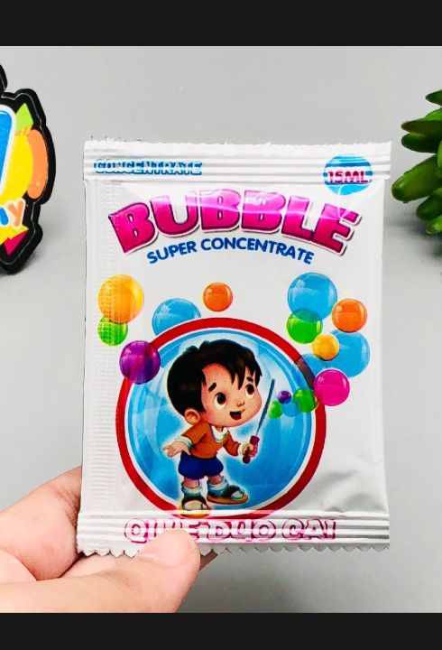 10 Pack High Quality Bubble Gun Blowing Liquid sachet | Bubble Super Concentrate – 15ML Concentrate