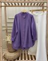 Farah Firdousi Solid-coloured button-down shirts with culottes. 