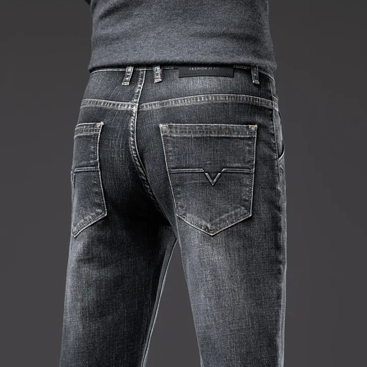 New%20Men's%20Slim%20Straight%20Elastic%20Jeans%20Fashion%20Business%20Casual%20Comfortable%20Soft%20Denim%20Trousers%20High%20Quality%20Mens%20Designer%20Clothes%20-%20Image%203