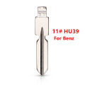 10pcs #11 HU39 Metal Uncut Blank keydiy xhorse Remote Key Blade For Mercedes Benz W168 W124 W202 W210 W211 W203. 