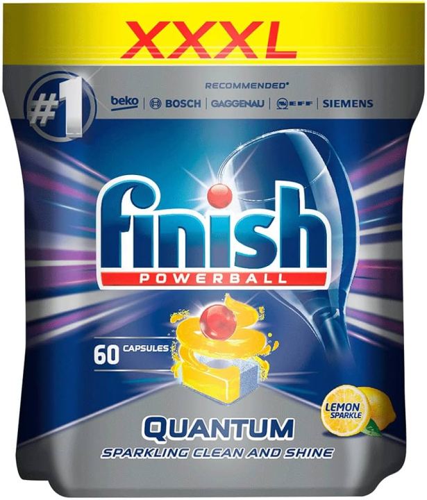 Finish Quantum Max super charged Dishwasher Tablets 60 Tablets ( Poland Imported)