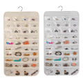 1pc 80 Pockets Jewelry Storage Bag Non-woven Fabric Hanging Women Jewelry Organizer Earrings Necklace Ring Display Holder. 