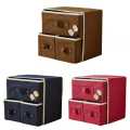 3 Drawer Fabric Storage Box Organizer Makeup organizer socks undergarments multipurpose organizer ( 30 * 30 * 20 cm.). 