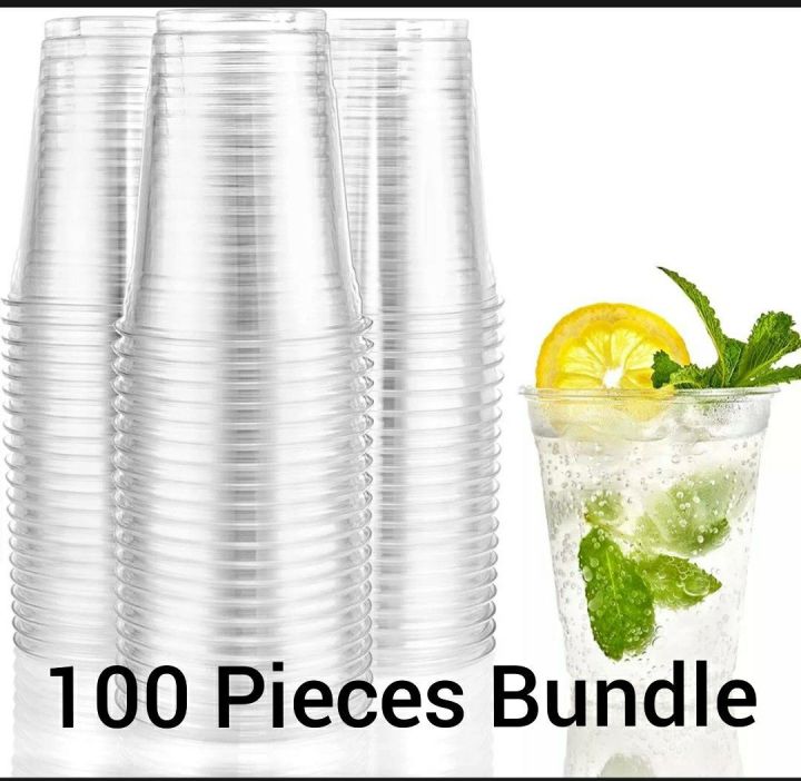 100 Pieces Dispossable Cup or One time Use Cup or Clear Cup or Drinking Cup