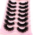 New 7Pairs Cat Eye Lashes Fluffy Faux Mink Lashes 8D Wispy Lashes Pack Dramatic Long Thick Volume Eyelashes False Eyelas. 