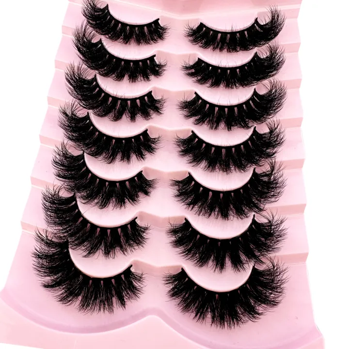 New%207Pairs%20Cat%20Eye%20Lashes%20Fluffy%20Faux%20Mink%20Lashes%208D%20Wispy%20Lashes%20Pack%20Dramatic%20Long%20Thick%20Volume%20Eyelashes%20False%20Eyelas%20-%20Image%204